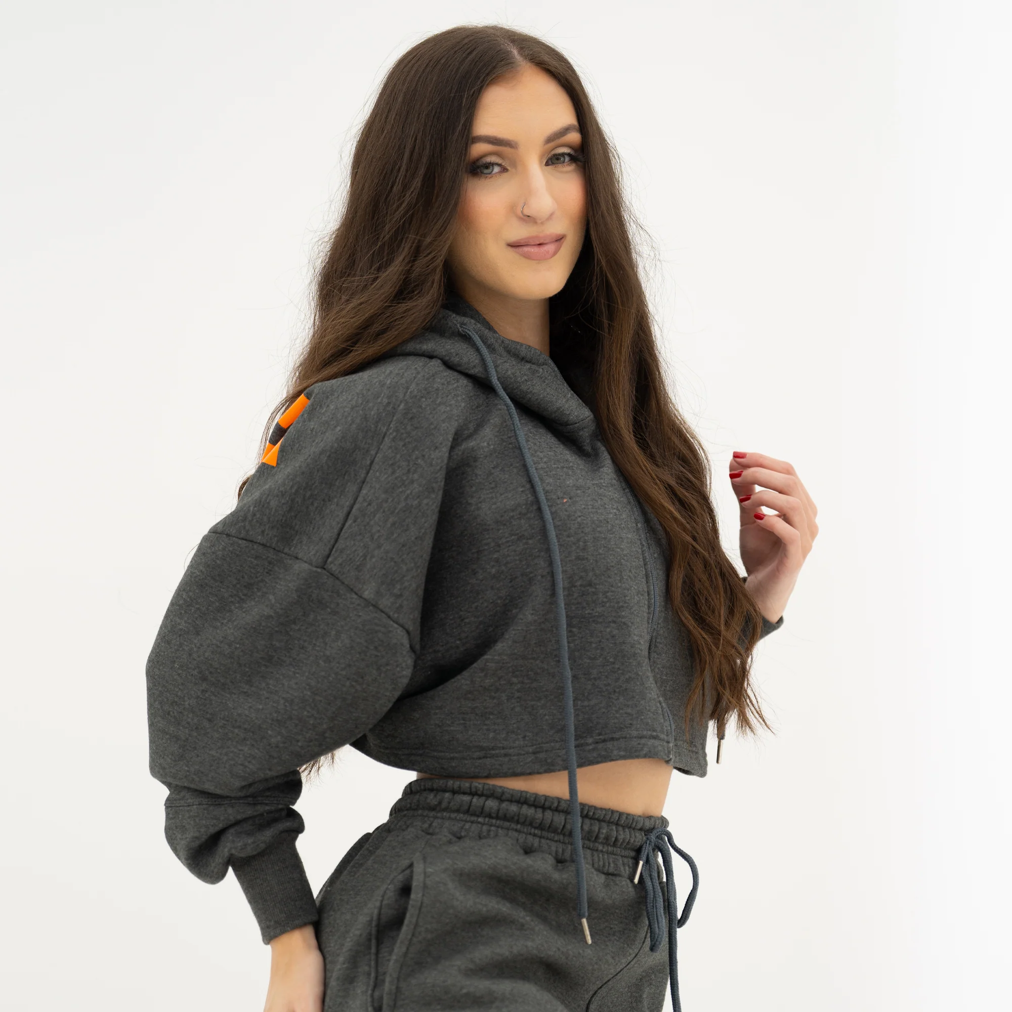 Boyfriend Cropped Hoodie - Image 34