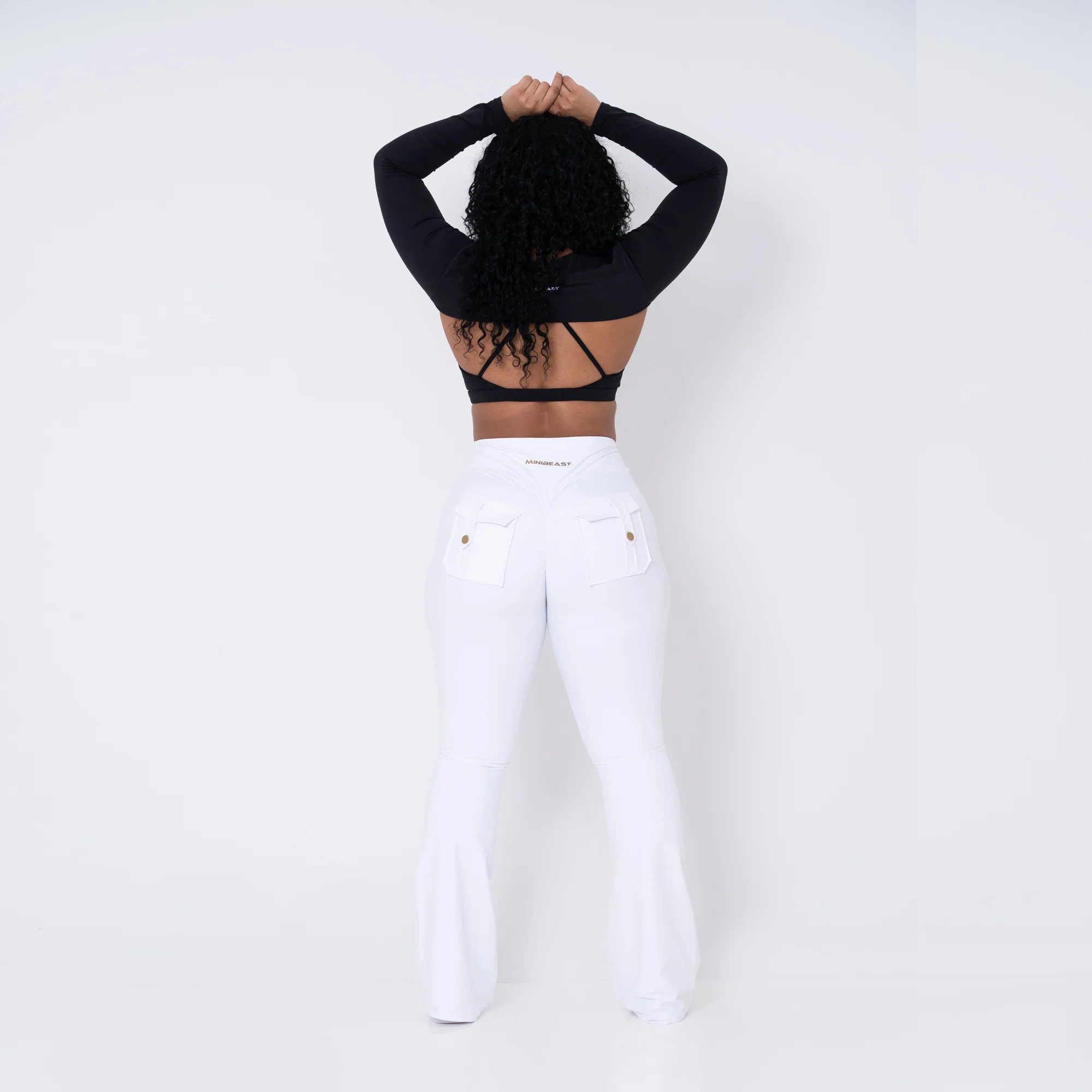 Curve Cargo Flare Leggings - Image 10