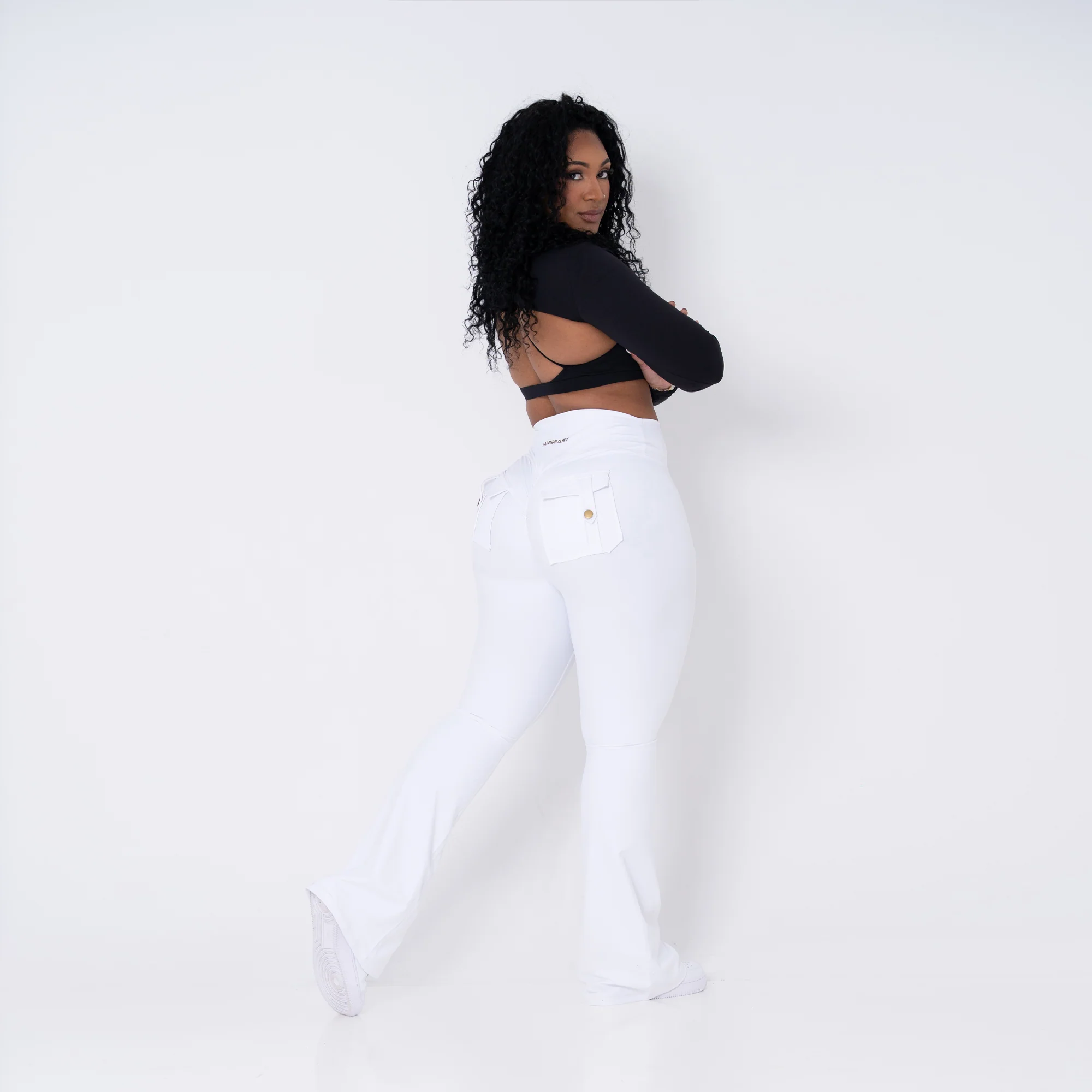 Curve Cargo Flare Leggings - Image 8