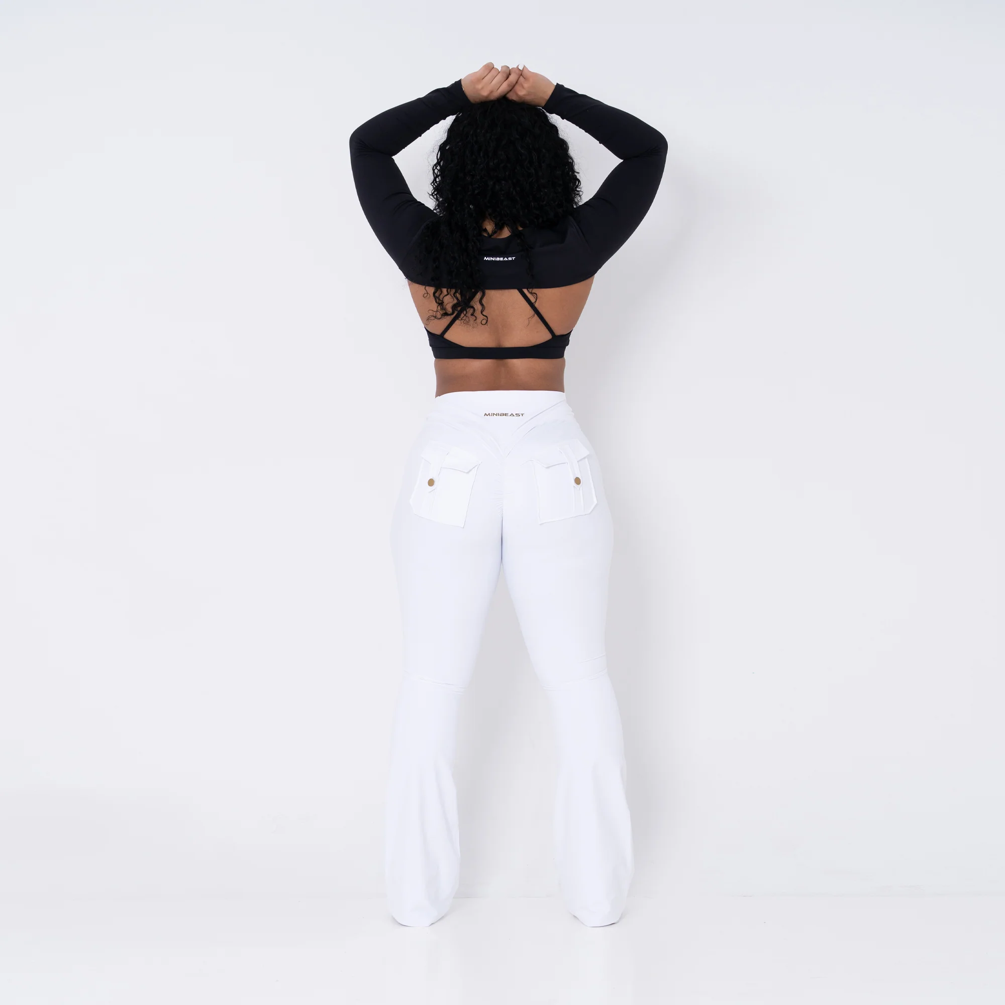 Curve-V Cargo Flare Leggings - Image 20