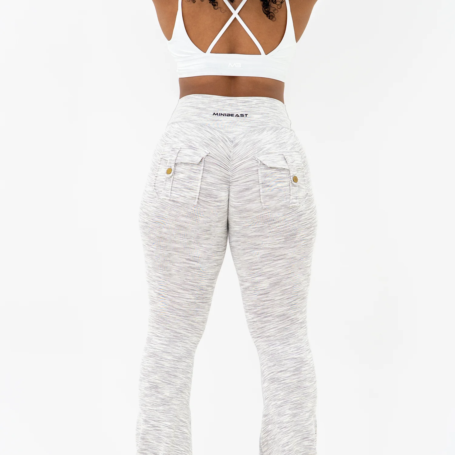 Curve-V Cargo Flare Leggings - Image 25