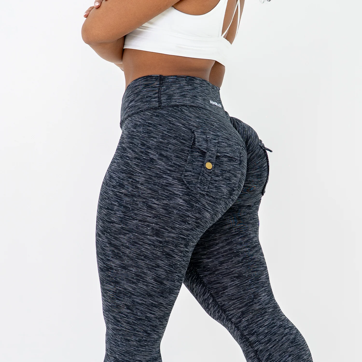 Curve-V Cargo Flare Leggings - Image 26