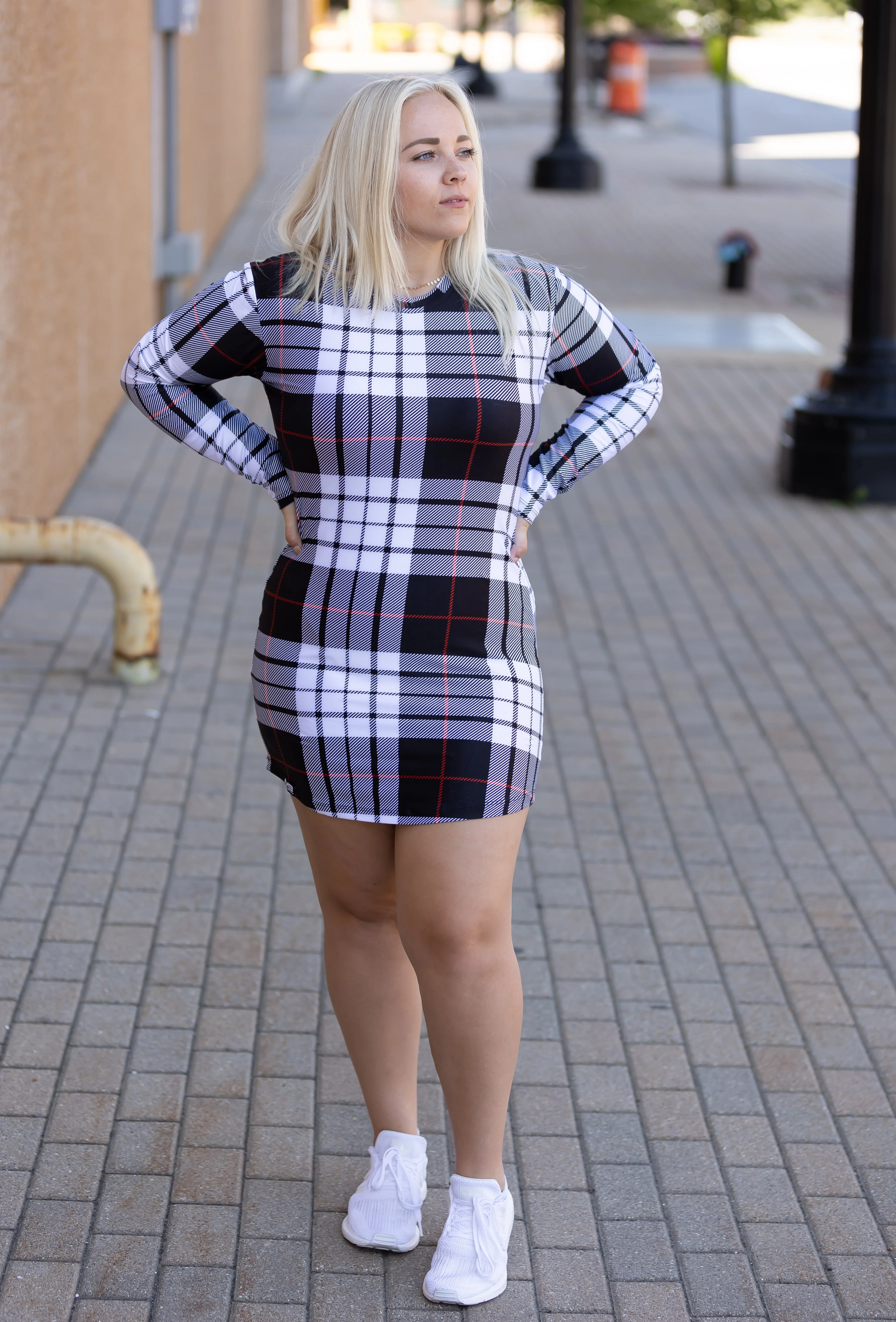 Og T-shirt Dresses - Gingham - Long Sleeve - Image 3
