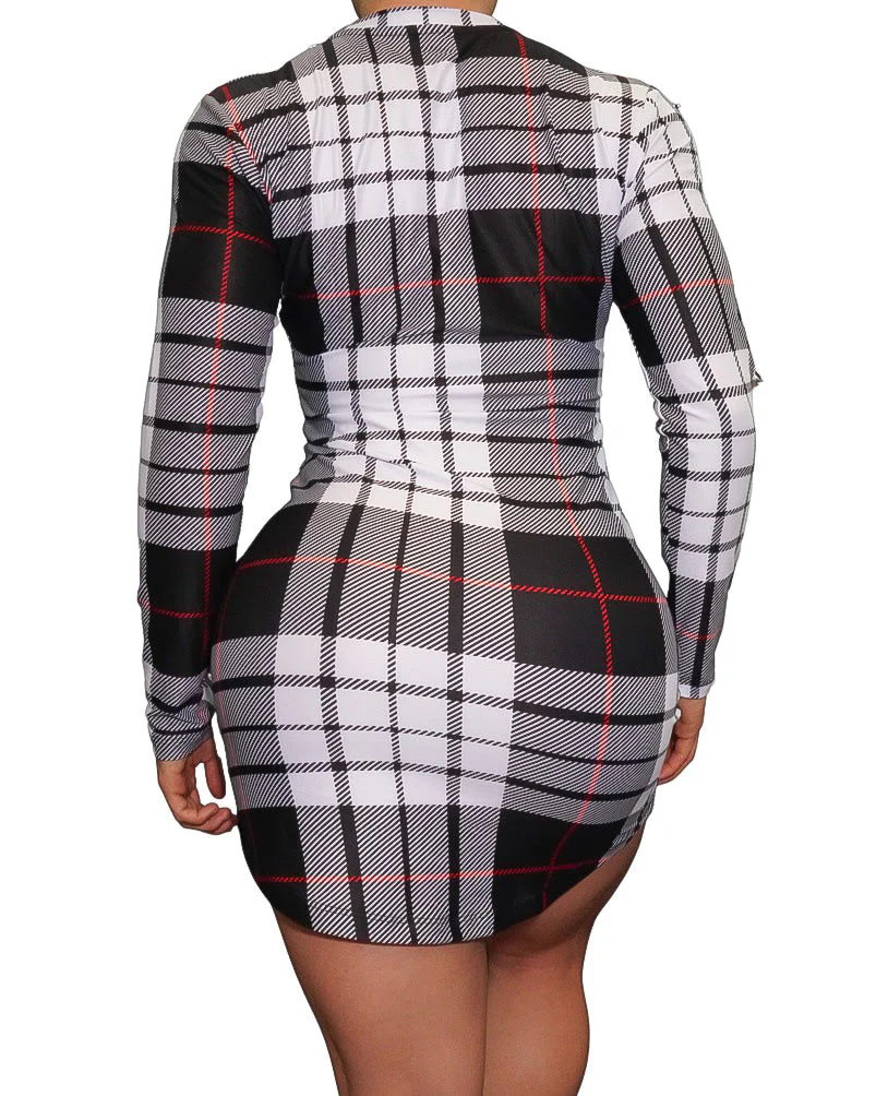 Og T-shirt Dresses - Gingham - Long Sleeve - Image 5