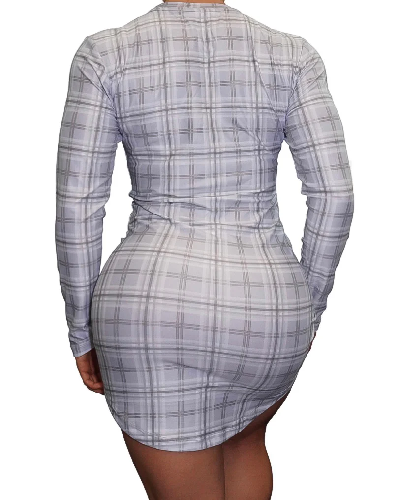 Og T-shirt Dresses - Gingham - Long Sleeve - Image 9