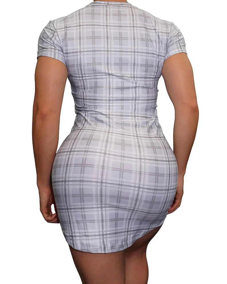 Og T-shirt Dresses - Gingham - Short Sleeve - Image 6
