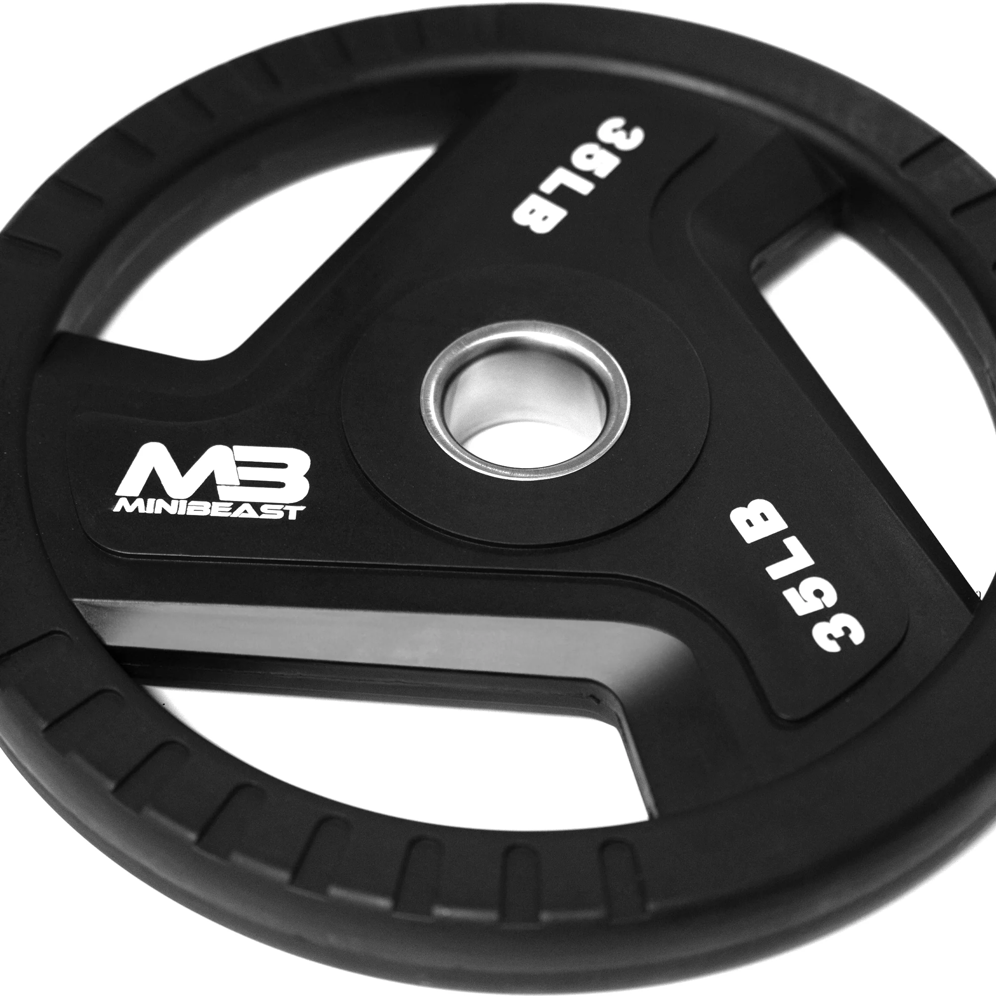 Tri-Grip Rubber Coated Olympic Weight Plate - Image 4