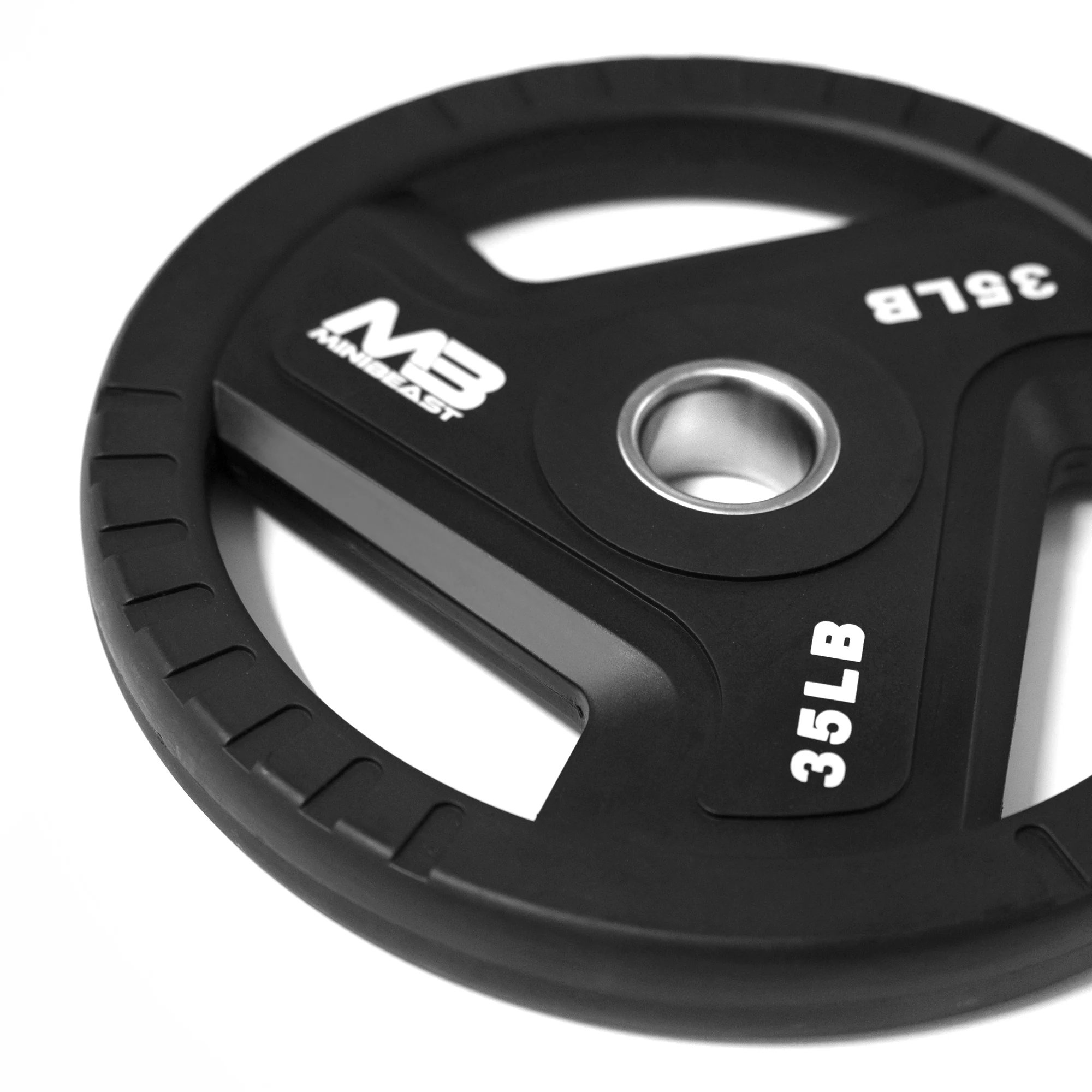 Tri-Grip Rubber Coated Olympic Weight Plate - Image 6